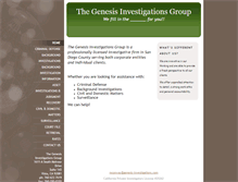 Tablet Screenshot of genesis-investigations.com